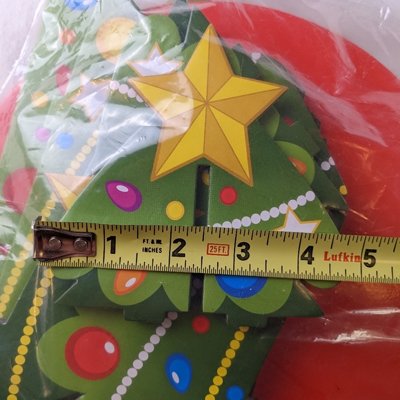 Oriental Trading NIP Christmas Tree Cupcake Holder green red cardboard - Picture 13 of 13